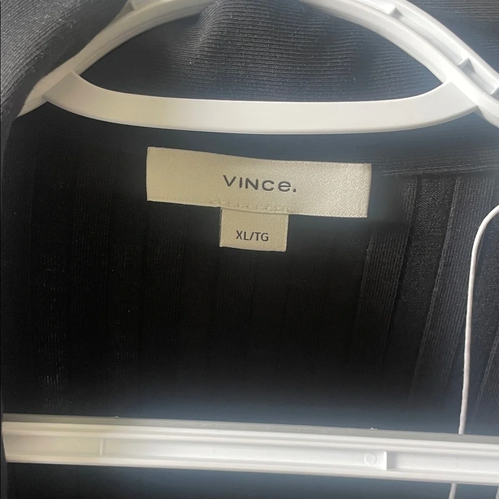 Vince Black Pleated Button-Down Cardigan - Picture 2 of 9